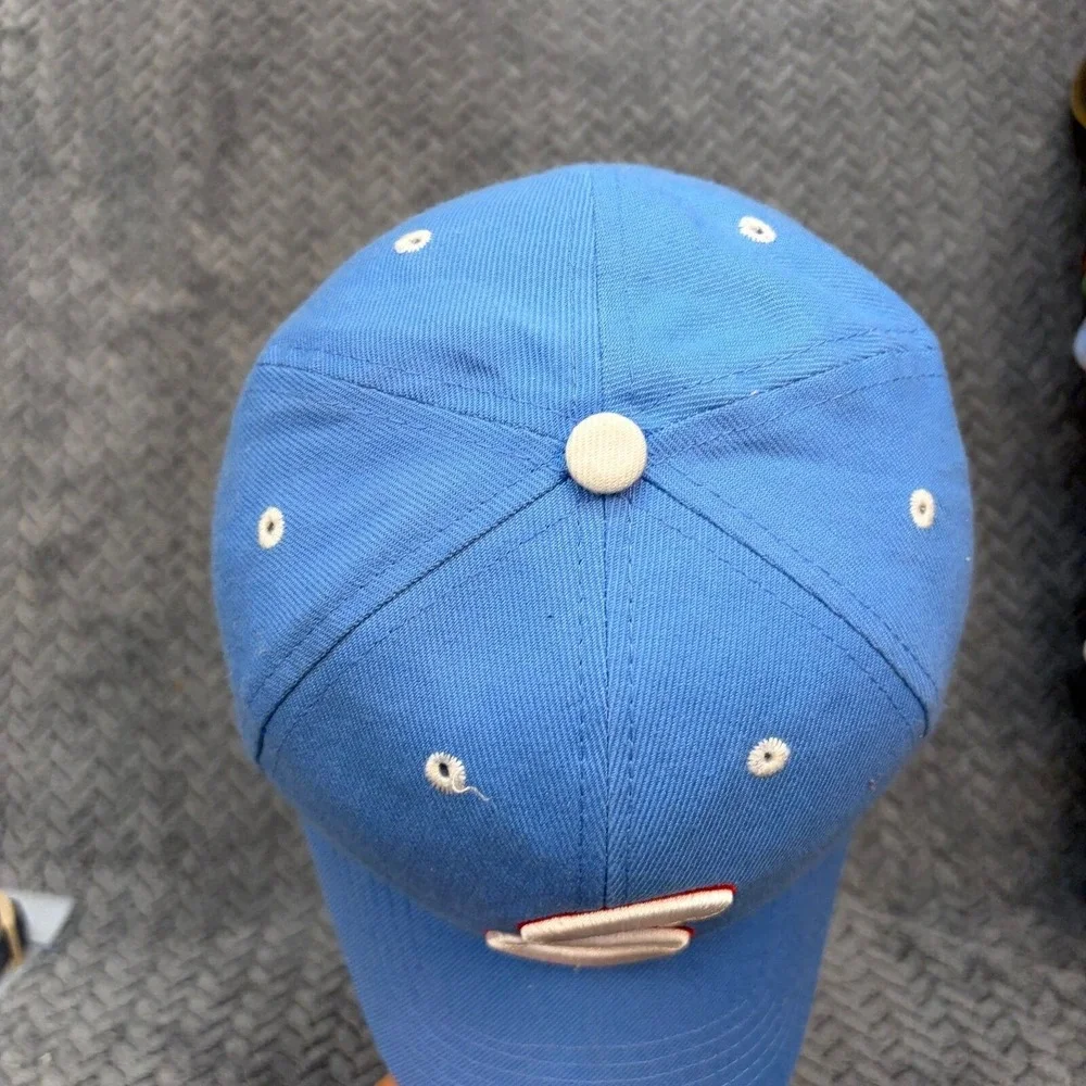 TC&B Elite Series Light Blue Fitted Baseball Hat Size 7 1/8 S Logo Character